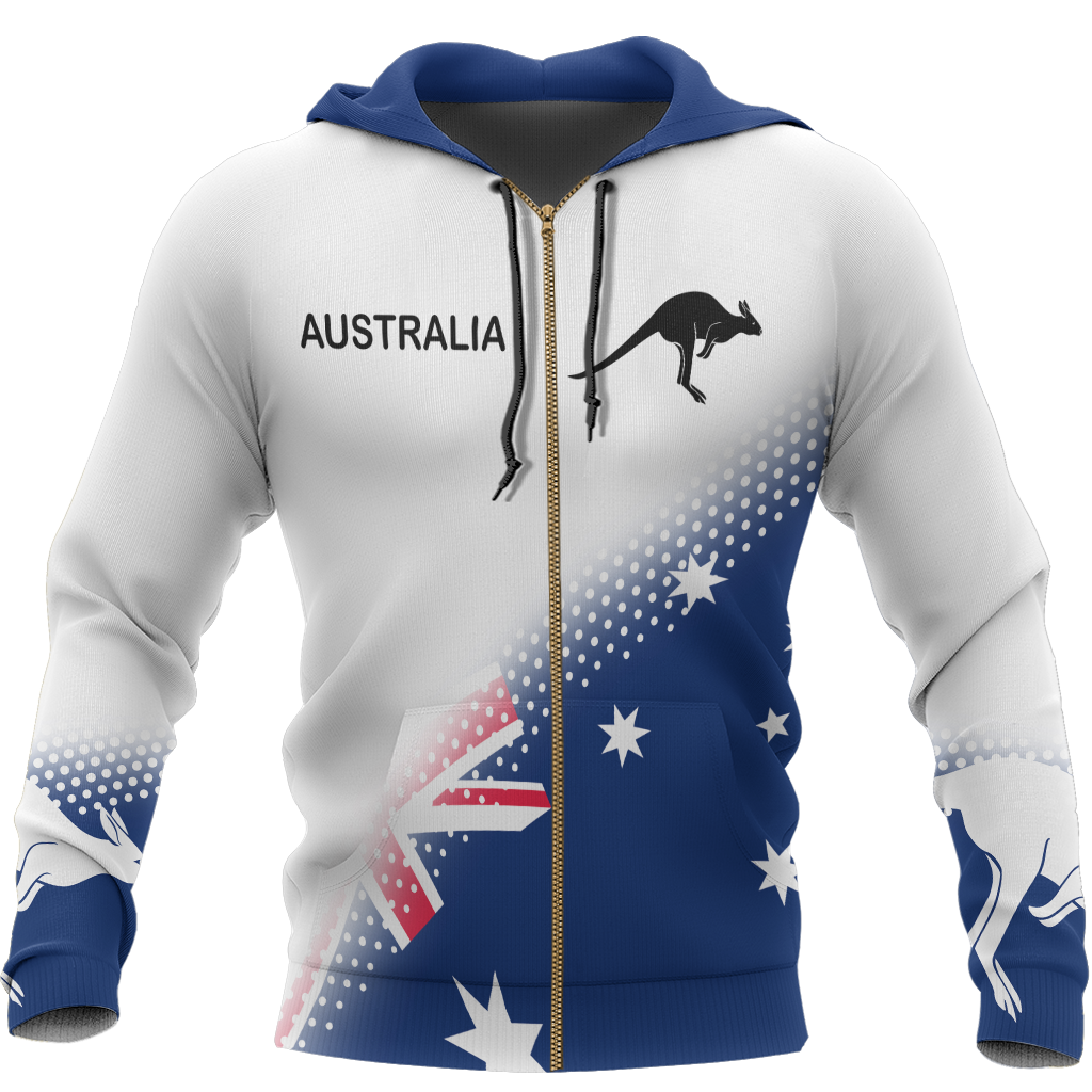 Australia Flag Zip Hoodie Dots Version PL-Apparel-PL8386-Zip-Up Hoodie-S-Vibe Cosy™