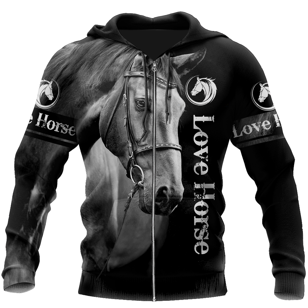 Love Horse 3D All Over Printed Shirts For Men And Women TR2005204S-Apparel-MP-Zipped Hoodie-S-Vibe Cosy™