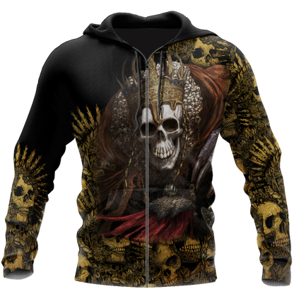 Unique King Skull Hoodie For Men And Women MEI