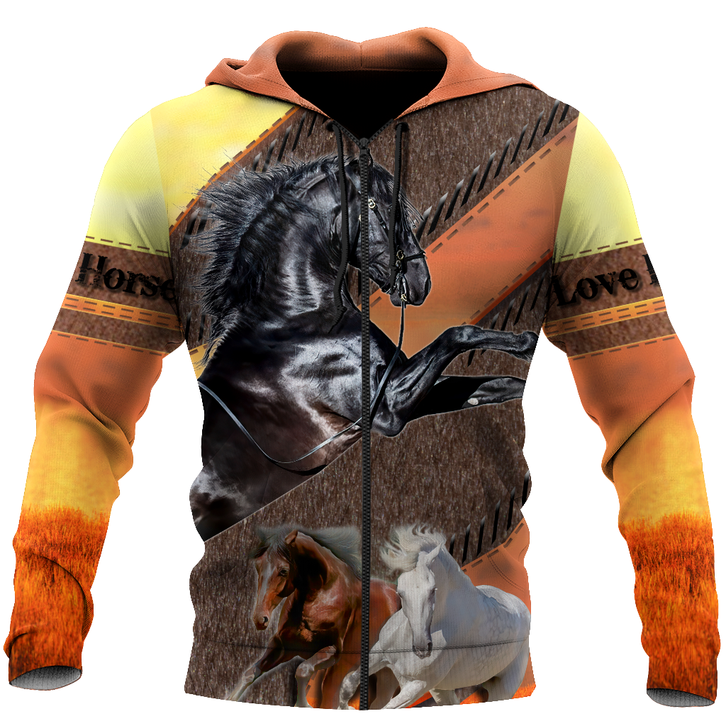 Love Horse 3D All Over Printed Hoodie For Men And Women HHT25112002CL