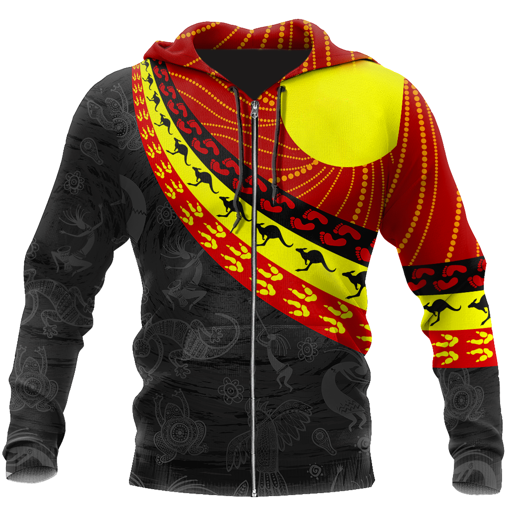 Aboriginal Indigenous Flag Circle Dot Painting Shirt For Men And Women