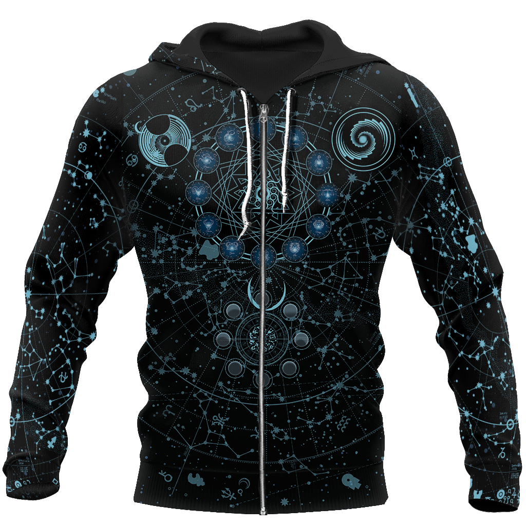 Alchemy Sky Signs 3D All Over Printed Shirts Hoodie JJ040201-Apparel-MP-Zipped Hoodie-S-Vibe Cosy™