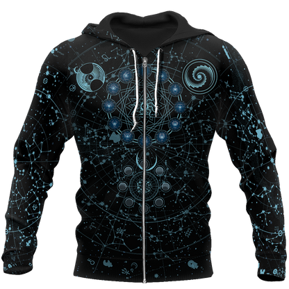 Alchemy Sky Signs 3D All Over Printed Shirts Hoodie JJ040201-Apparel-MP-Zipped Hoodie-S-Vibe Cosy™