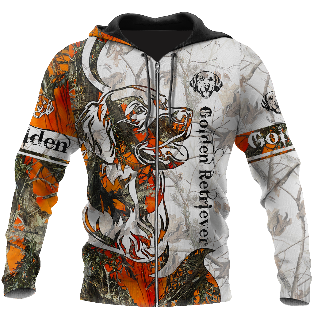 Deer Hunting Golden Retriever Camo 3D All Over Print  Hoodie TR1708203S