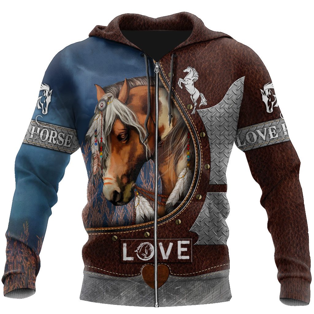 Beautiful Horse 3D All Over Printed Shirts For Men And Women TR2105203-Apparel-MP-Zipped Hoodie-S-Vibe Cosy™