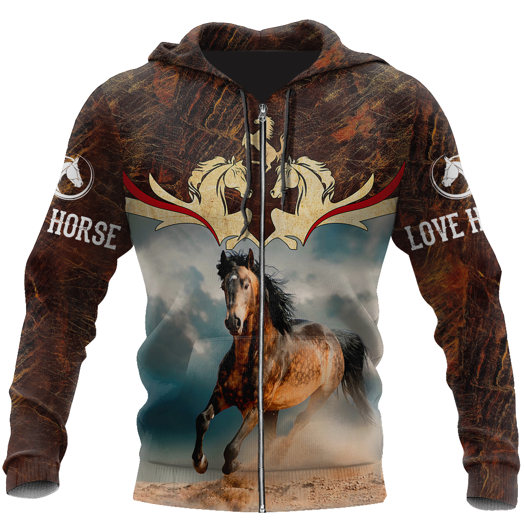 Love Horse 3D All Over Printed Shirts  Hoodie MP09082001