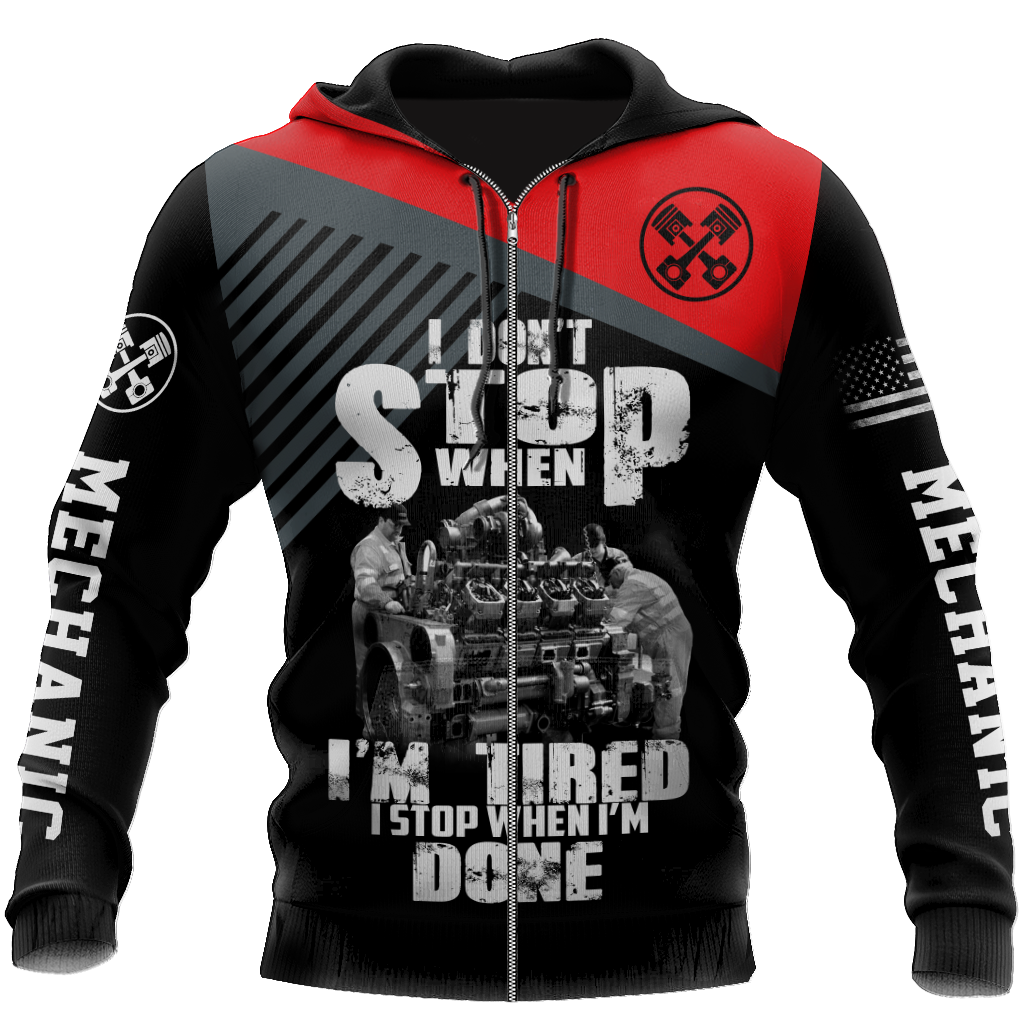 Mechanic I Stop When I'm Done 3D All Over Printed Hoodie For Men and Women TR1010205