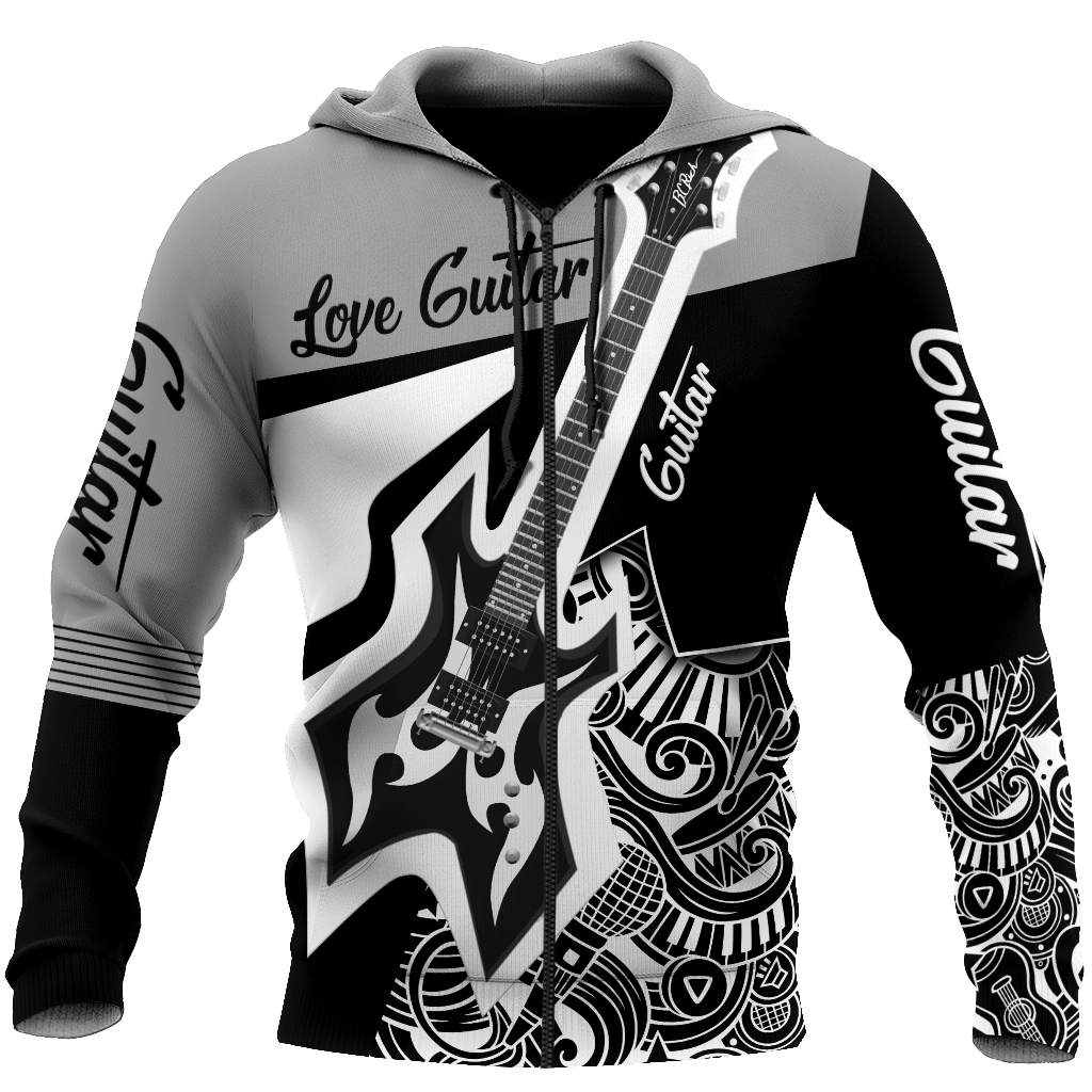 Love Guitar All Over Printed Unisex Shirts