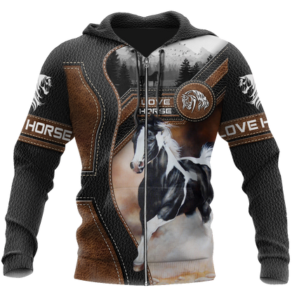 American Paint Horse3D All Over Printed Shirts-Apparel-TA-Zipped Hoodie-S-Vibe Cosy™
