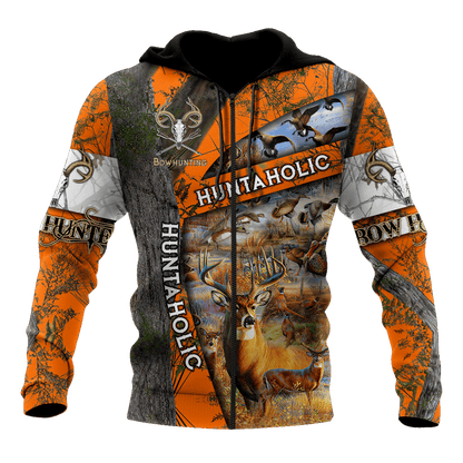 Huntaholic Camo Over Printed Unisex Deluxe Hoodie ML