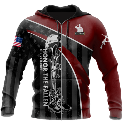 Veteran Honor the fallen Coming Home under a Flag 3D shirts for men and women