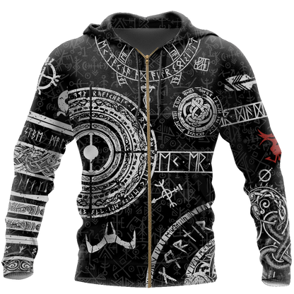 3D All Over Printed Viking God of War-Apparel-HP Arts-ZIPPED HOODIE-S-Vibe Cosy™