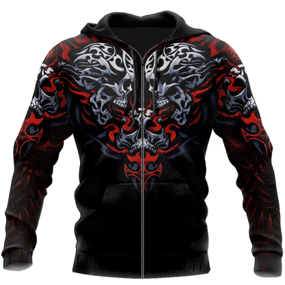 Awesome Confronting Skulls Hoodie For Men And Women MEI