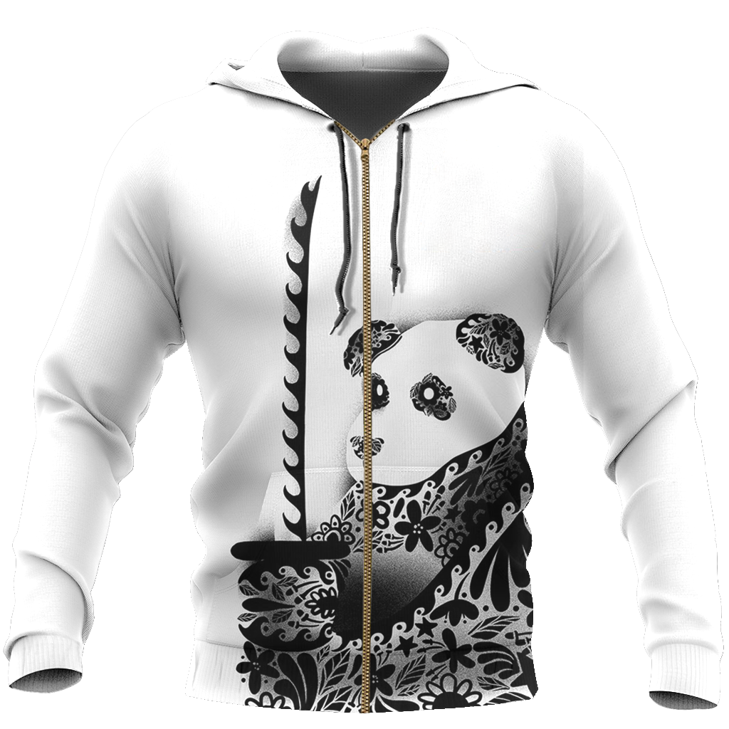 Yakuza Panda Hoodie NNKPD10-Apparel-NNK-Zipped Hoodie-S-Vibe Cosy™
