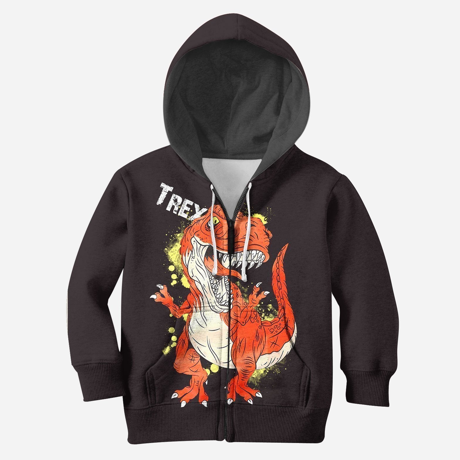 3D All Over Printed Tyrannosaurus Rex Shirts-Apparel-HP Arts-ZIPPED HOODIE-TODDLER 2T-Vibe Cosy™