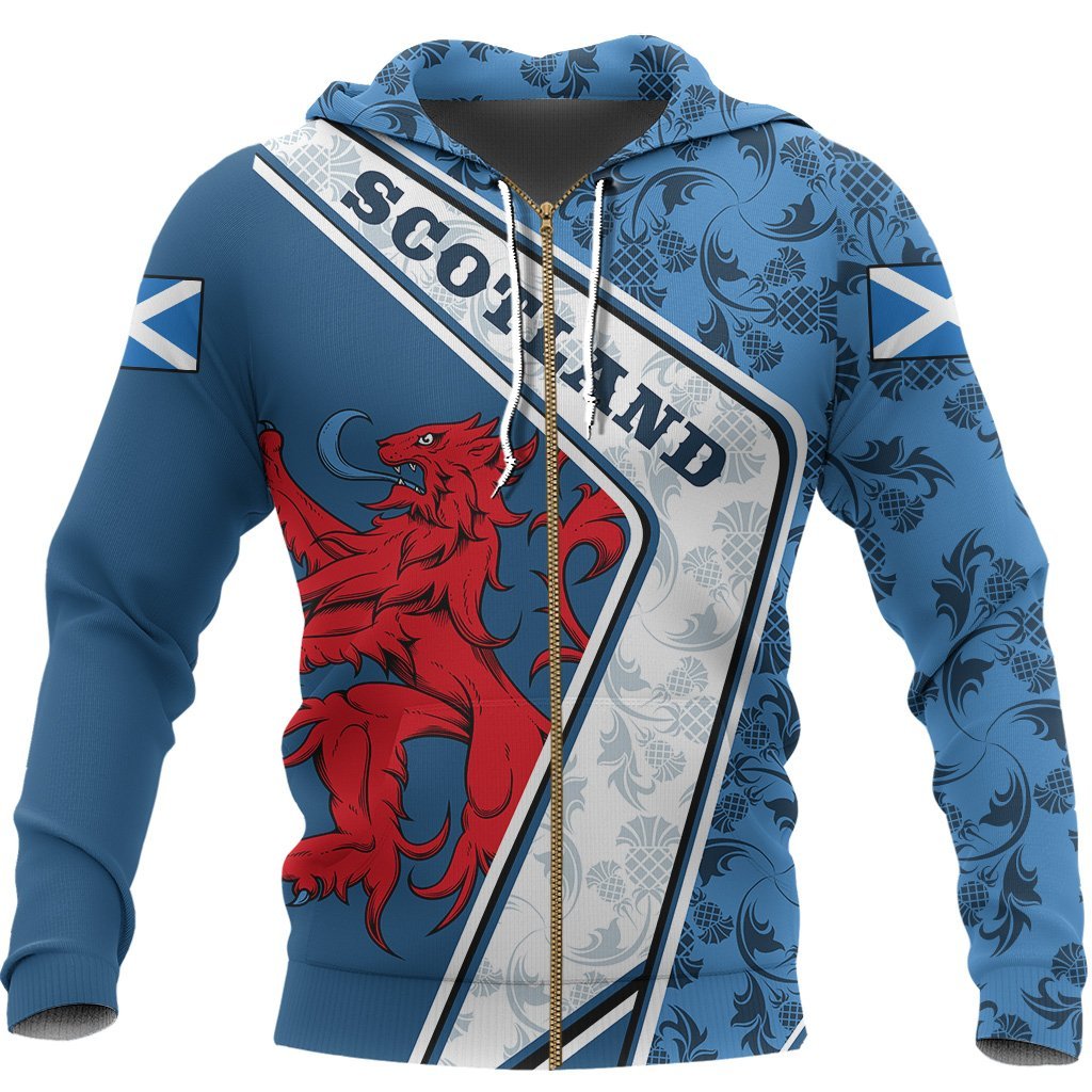 Scottish Rampant Lion and Thistle Special shirt for men & women NNK022604-Apparel-PL8386-Zip Hoodie-S-Vibe Cosy™
