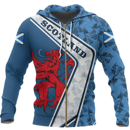 Scottish Rampant Lion and Thistle Special shirt for men & women NNK022604-Apparel-PL8386-Zip Hoodie-S-Vibe Cosy™