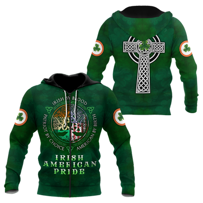 Irish American Pride Saint Patrick's Day 3D All Over Printed Shirts For Men And Women TN